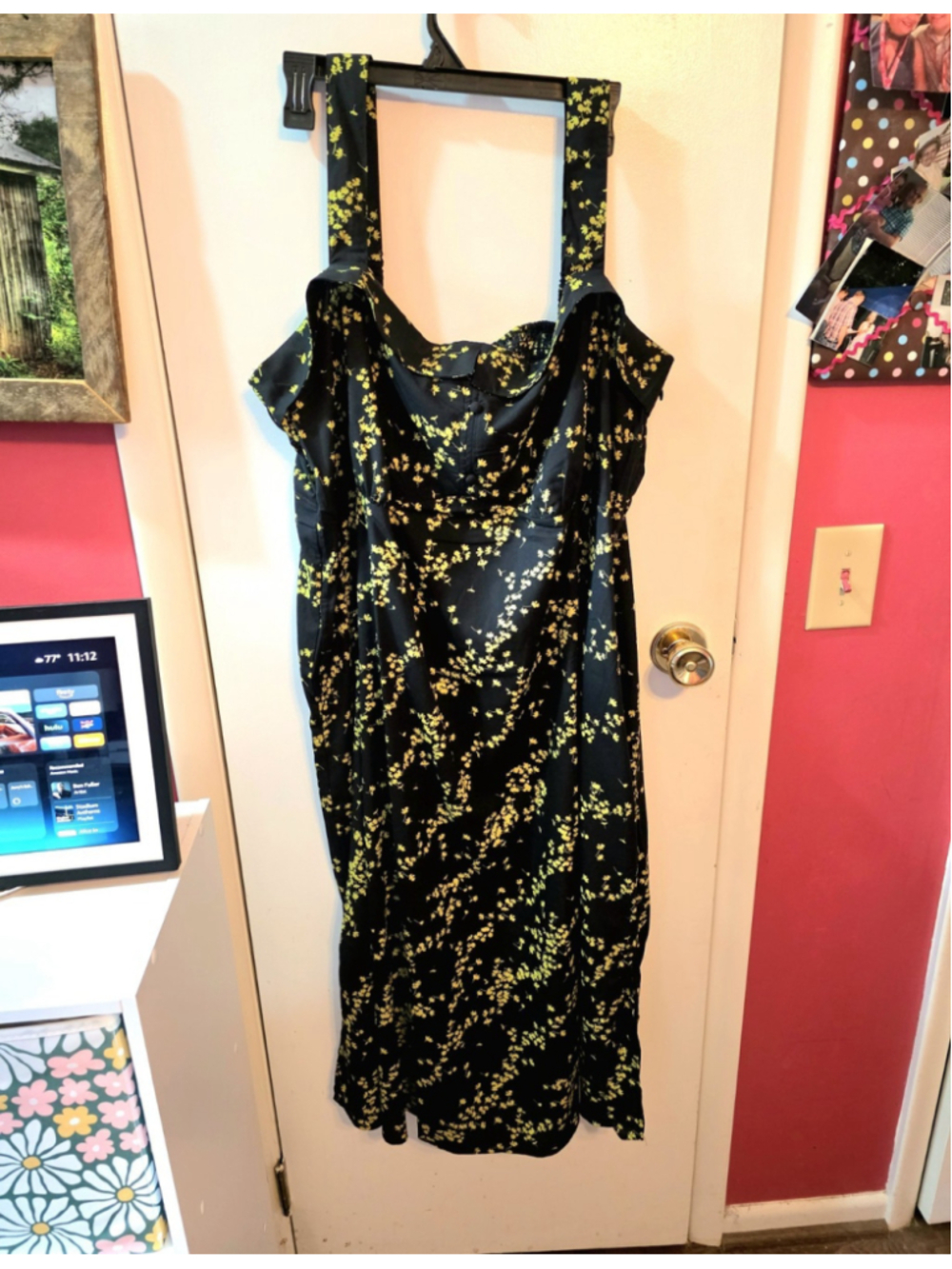 Scoop Womens Size 2X Midi Length Floral Dress NWT
